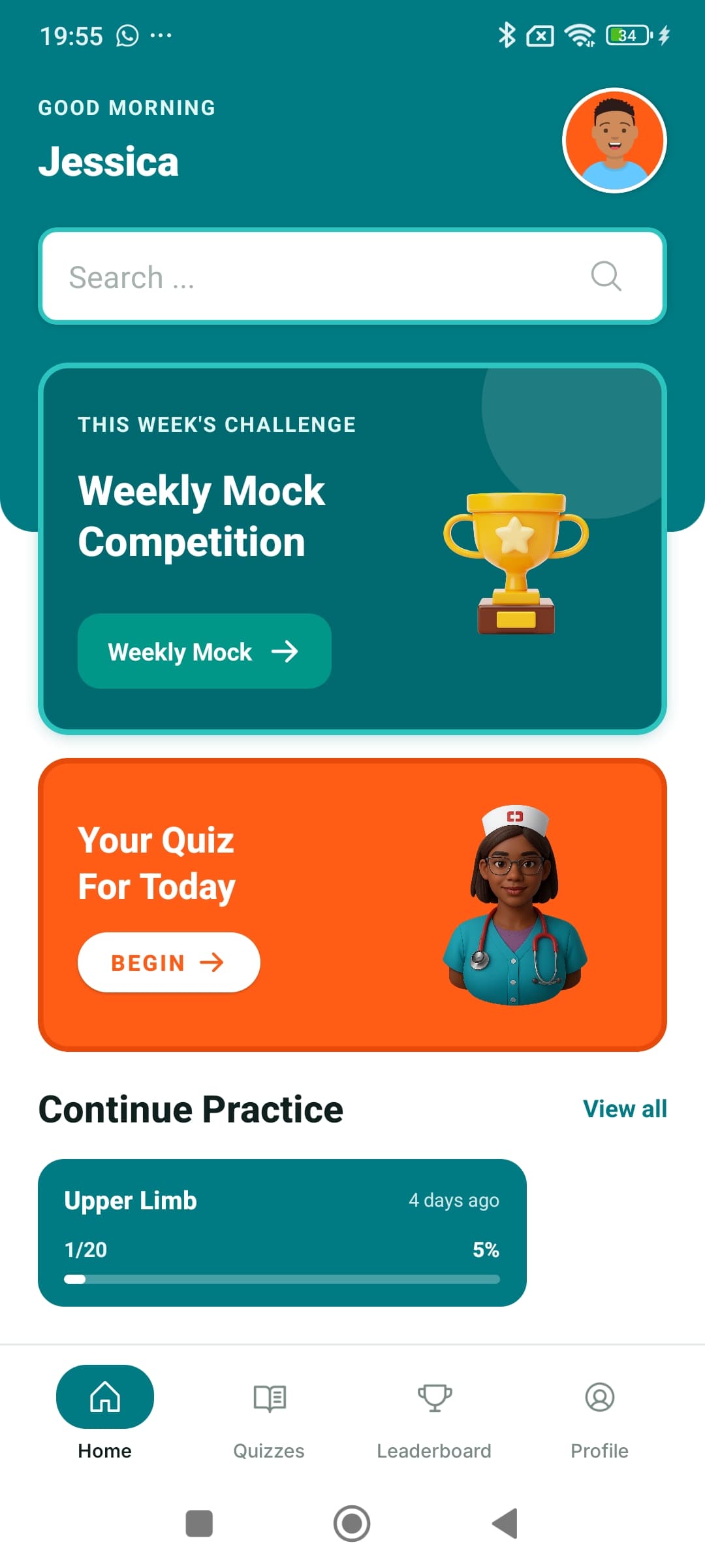 PrepNMC app home screen