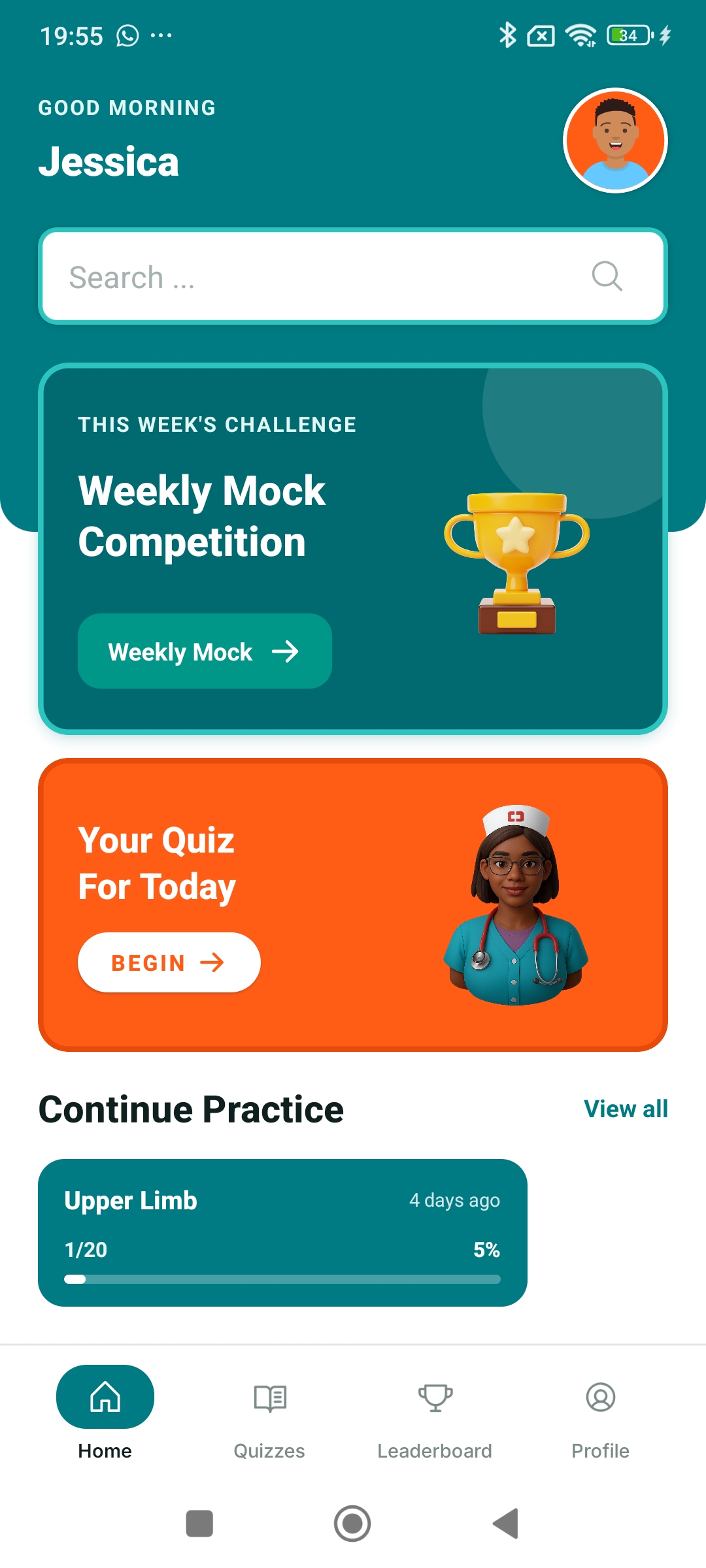 PrepNMC app home screen